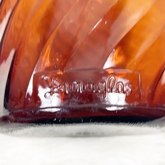 VINTAGE Duraglas Amber Swirl Glass Jug - Picture 2 of 8